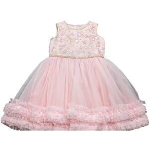 Disney Princess Aurora Dress Up Party Costume Pink Flowers Tulle Girls 9/10